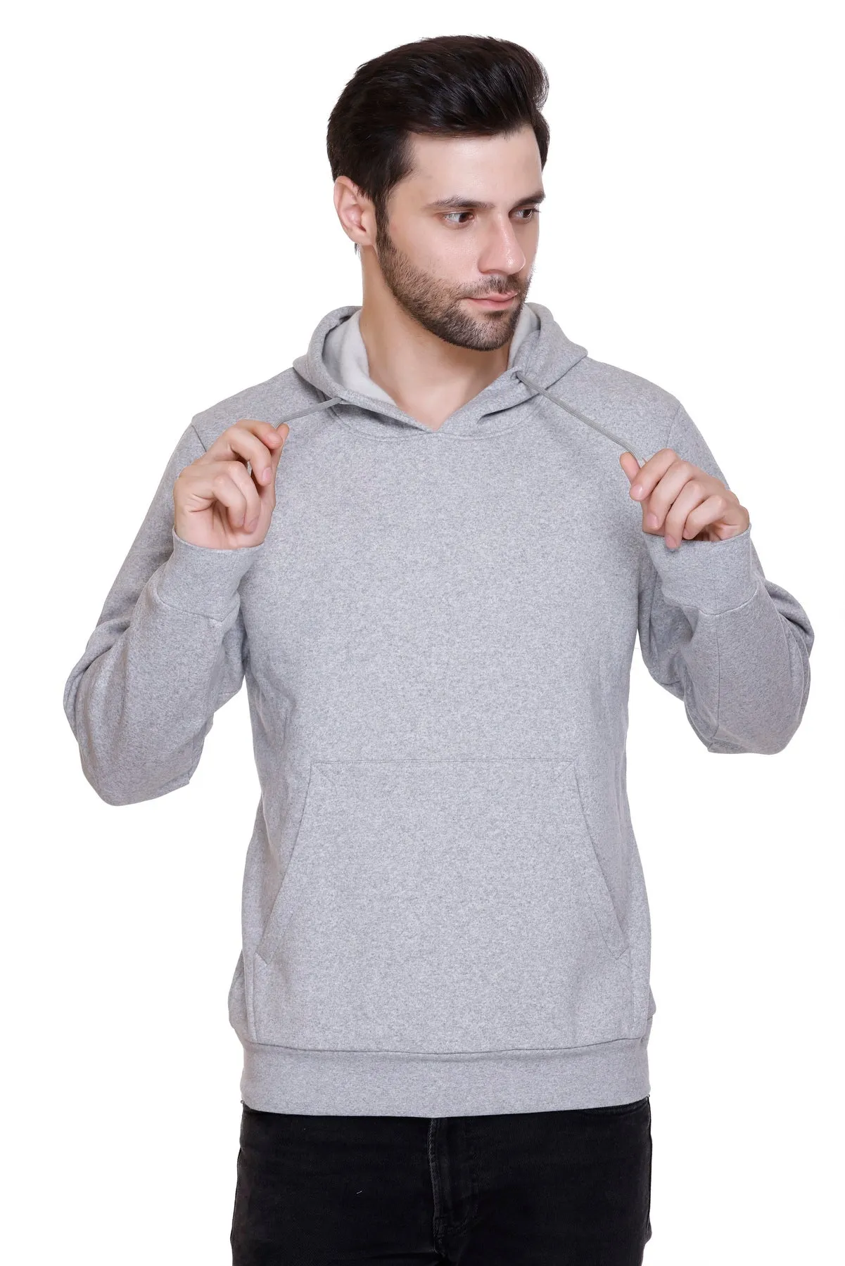 100% Recycle Pullover Hoodie (Grey Melange)