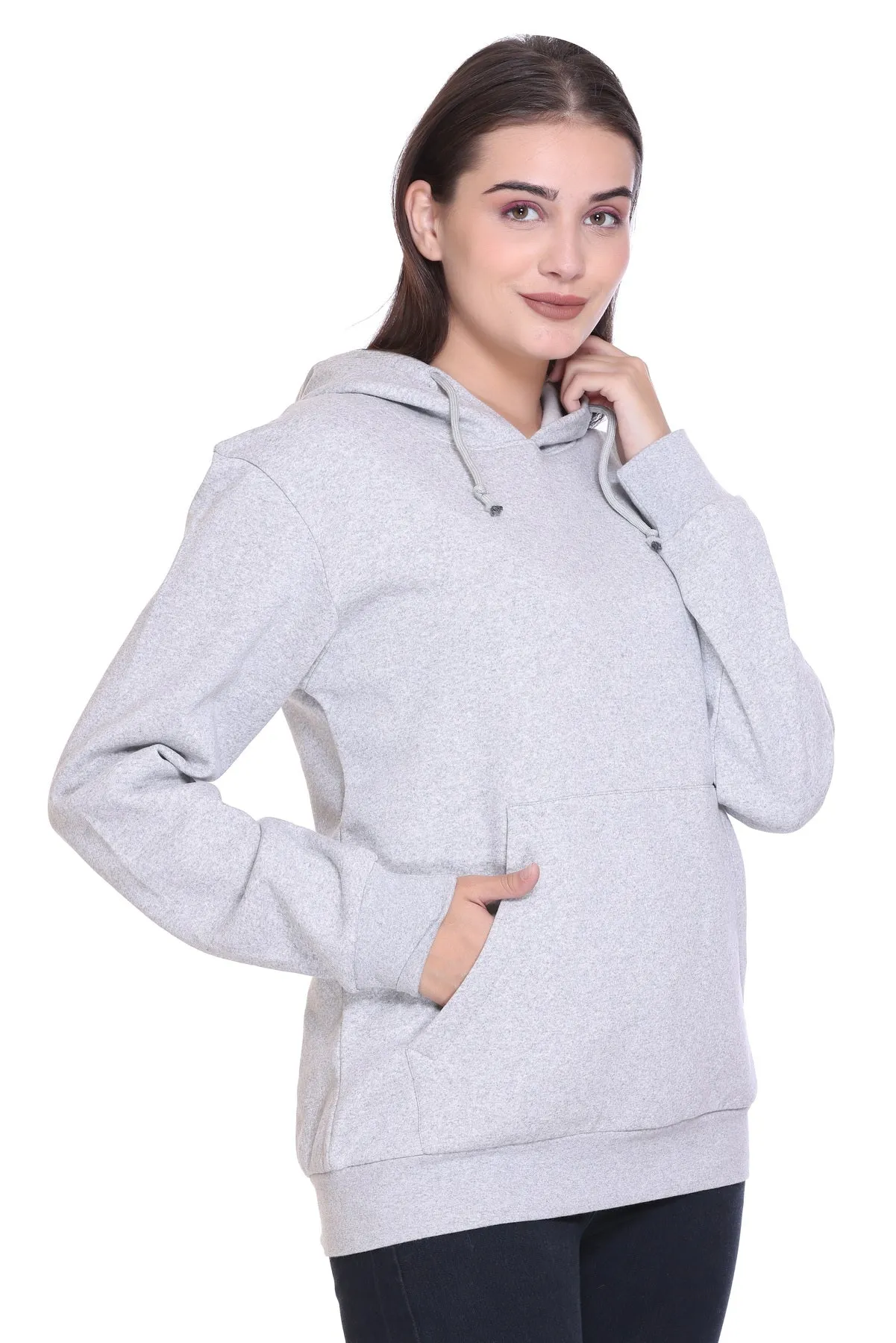 100% Recycle Pullover Hoodie (Grey Melange)