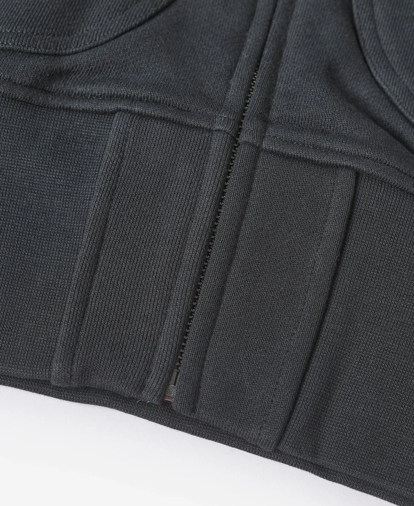 17.5 oz Terry Cloth Full-Zip Hoodie - Black