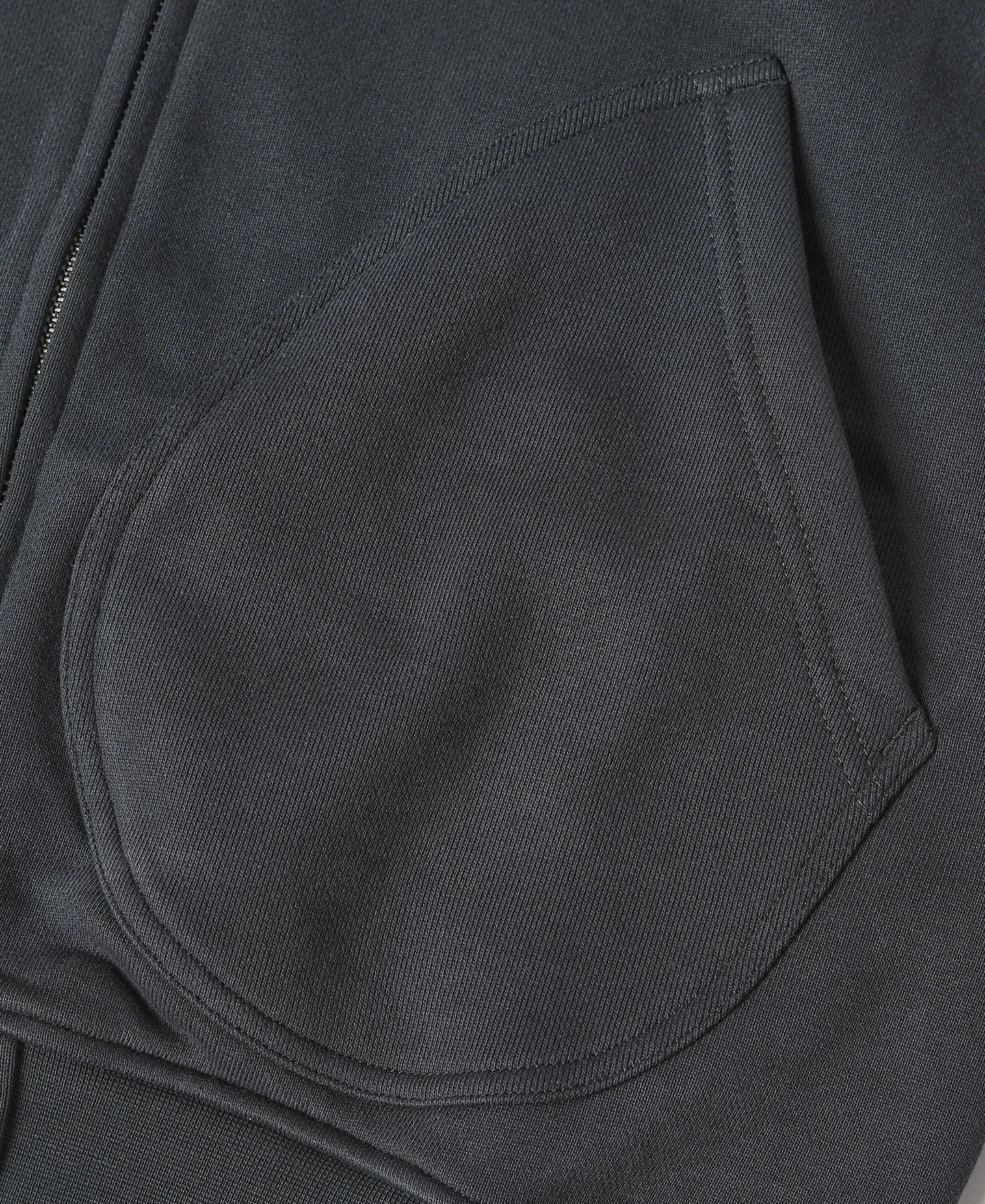 17.5 oz Terry Cloth Full-Zip Hoodie - Black