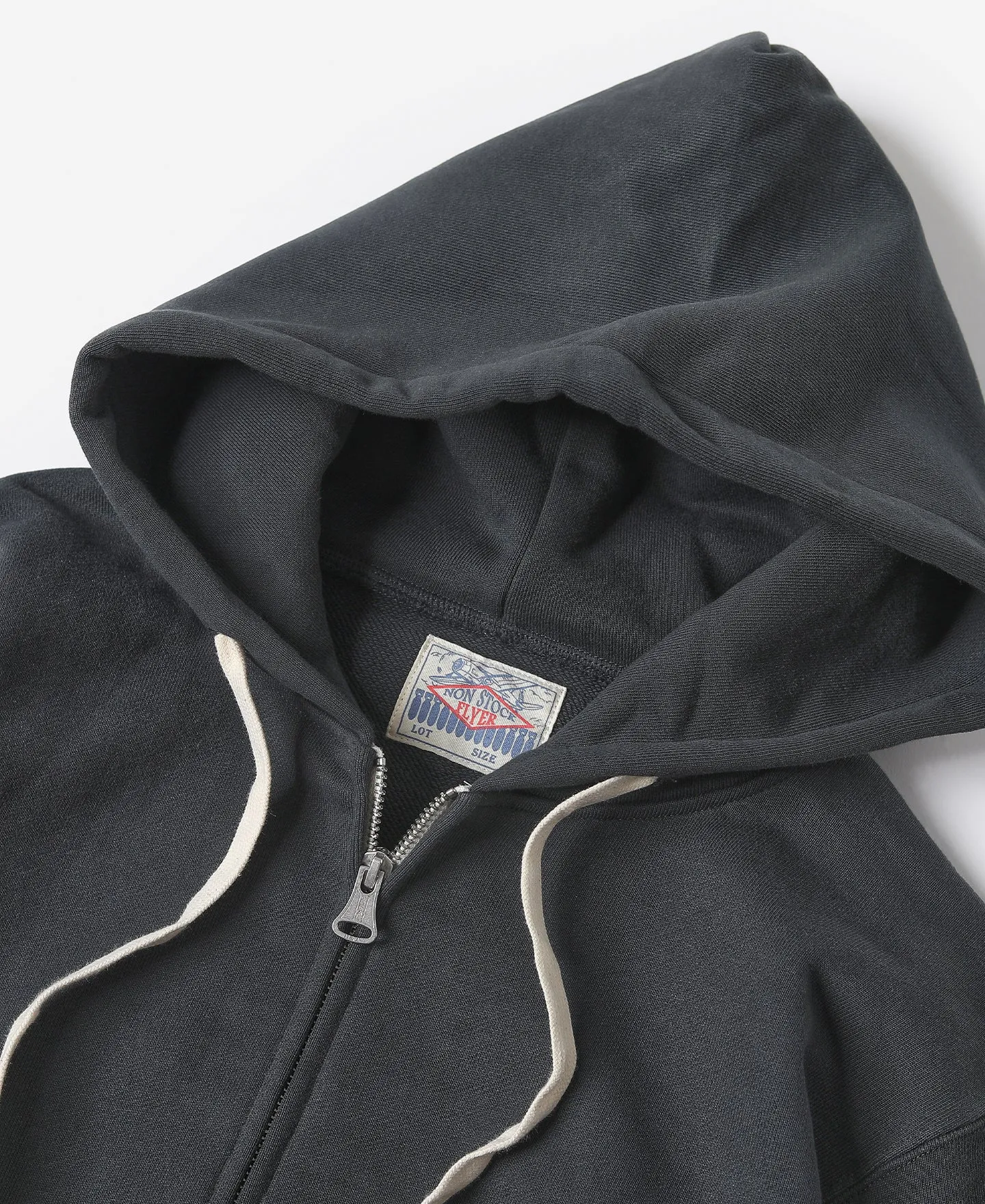 17.5 oz Terry Cloth Full-Zip Hoodie - Black