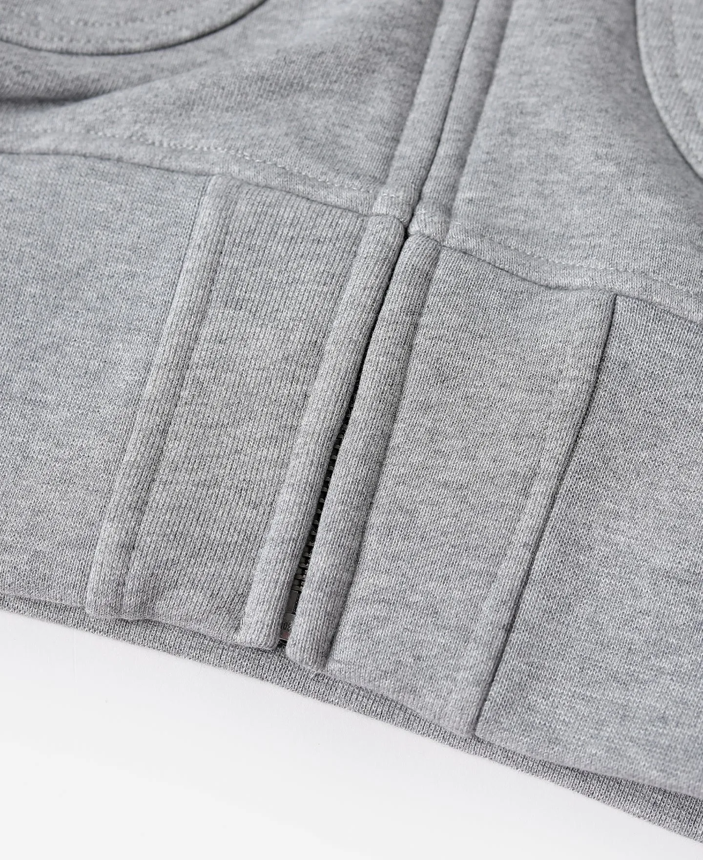 17.5 oz Terry Cloth Full-Zip Hoodie - Gray