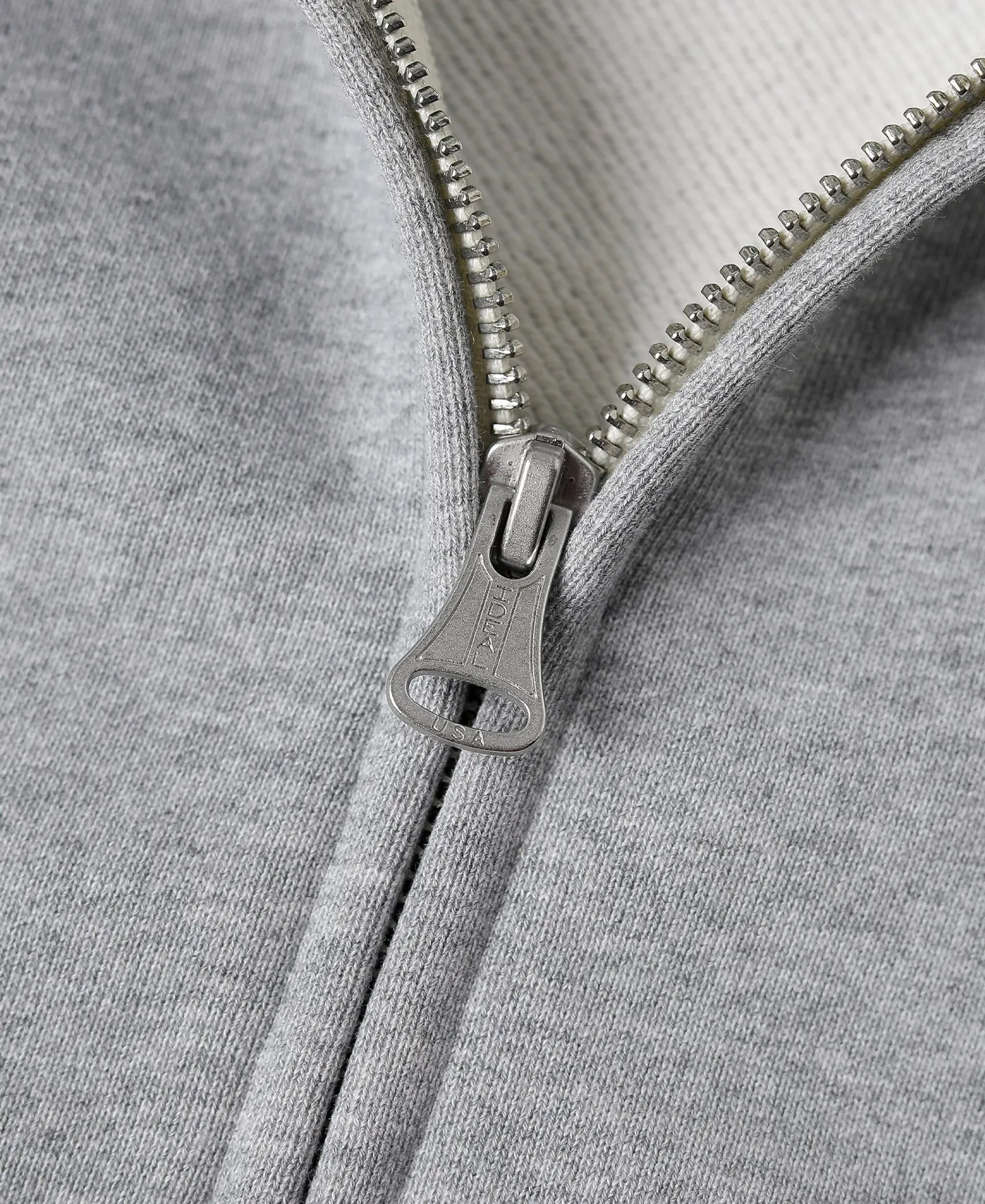 17.5 oz Terry Cloth Full-Zip Hoodie - Gray