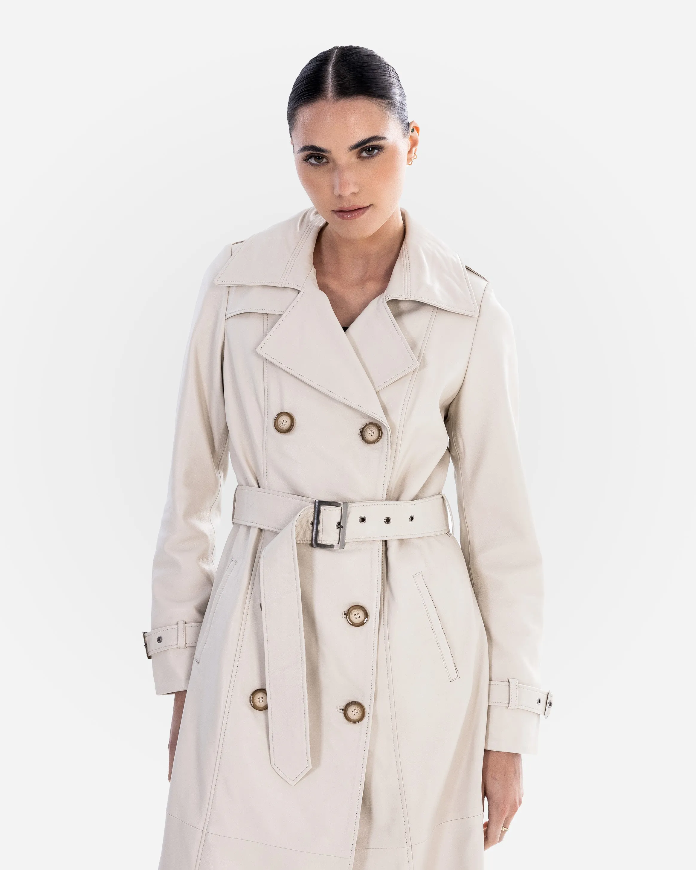 Adèle Leather Trench Coat