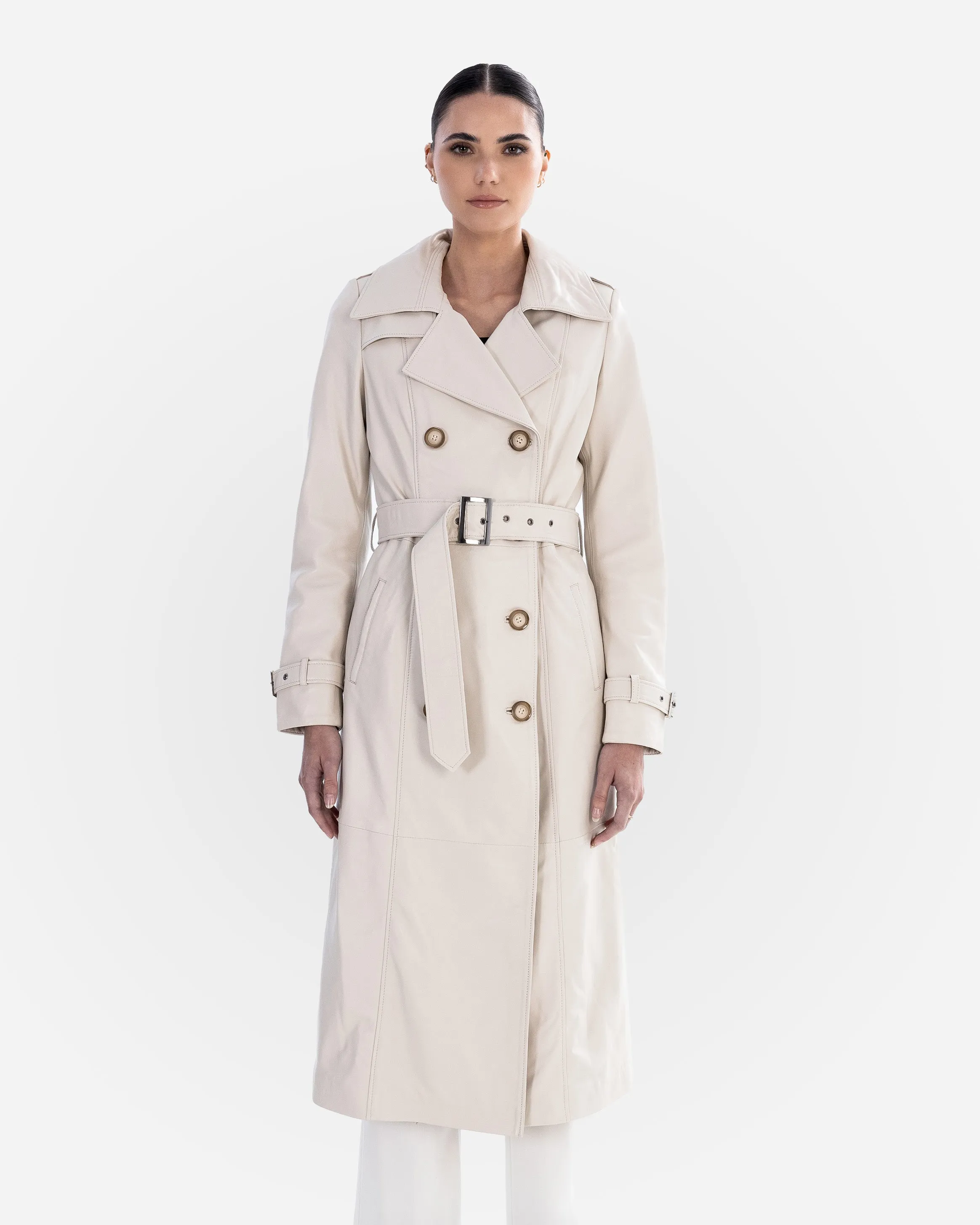 Adèle Leather Trench Coat