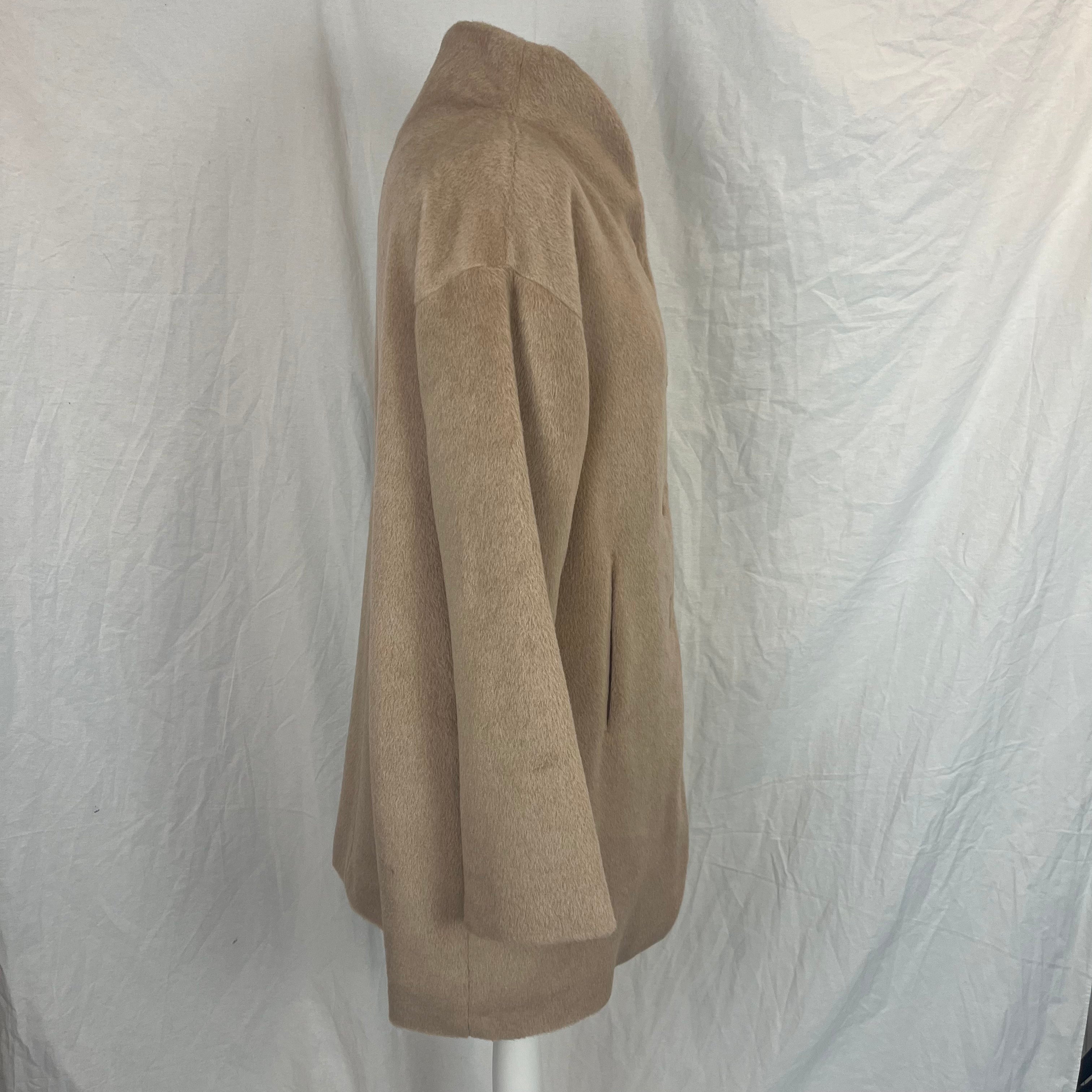 Agnes B Brand New 795 Camel Alpaca & Wool Germain Coat M