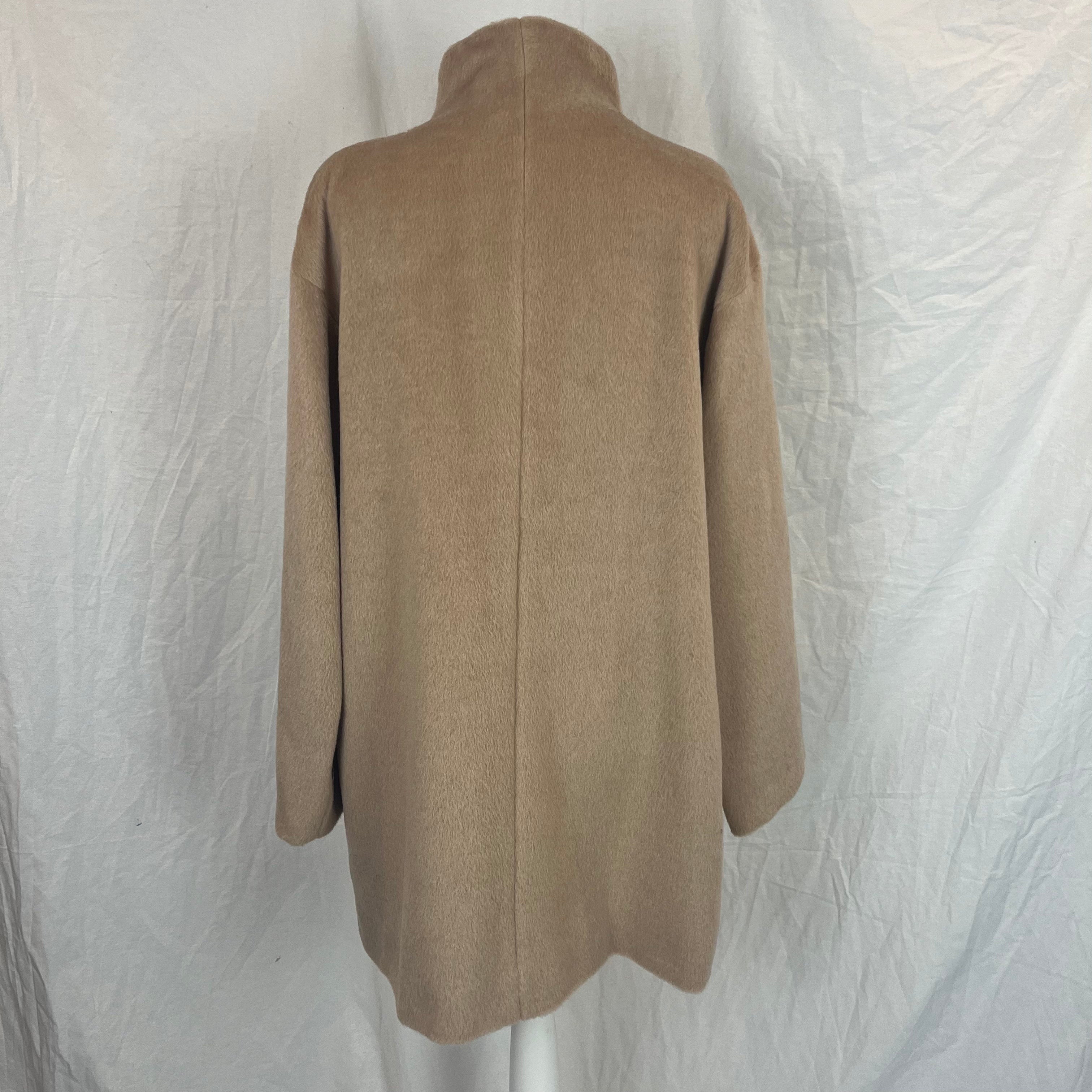 Agnes B Brand New 795 Camel Alpaca & Wool Germain Coat M