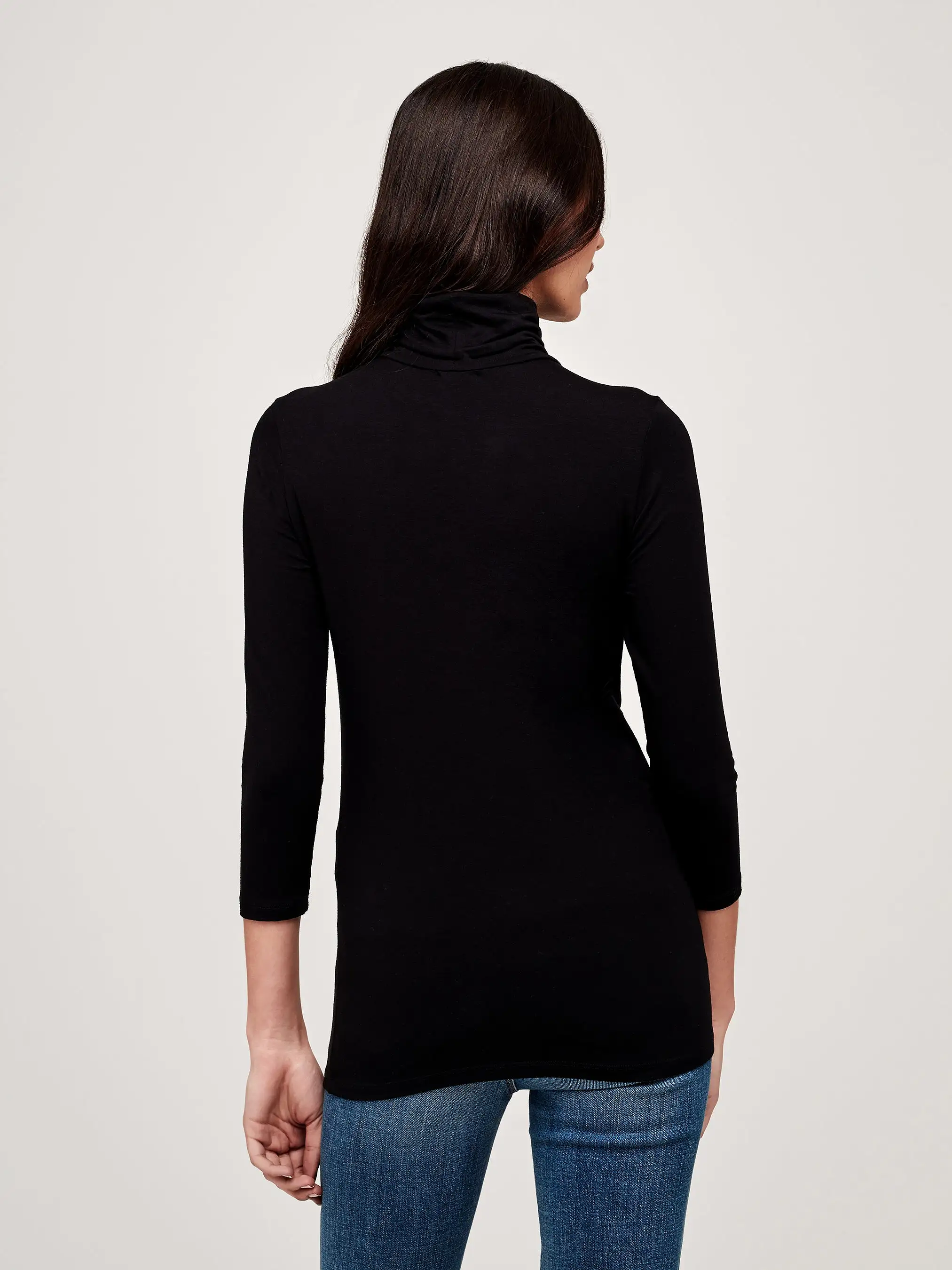 AJA Turtle Neck 3/4 Sleeve Black 5495MJT-BLACk