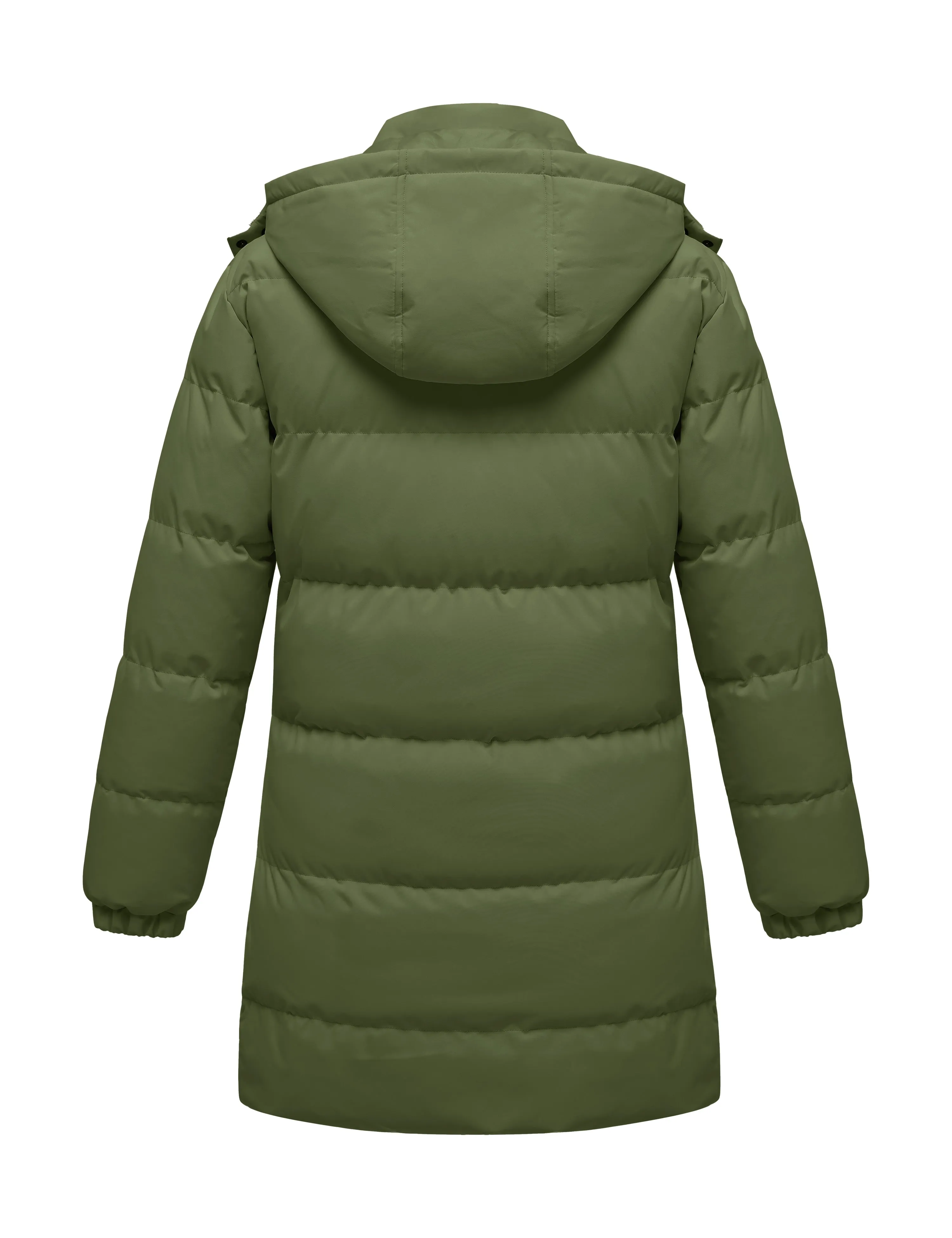 Ampake Women's Warm Thickened Parka Coat Winter Puffer Jacket with Removable Hood