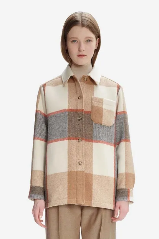 A.P.C. wool jacket Blouson Darlene beige color