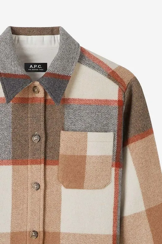 A.P.C. wool jacket Blouson Darlene beige color