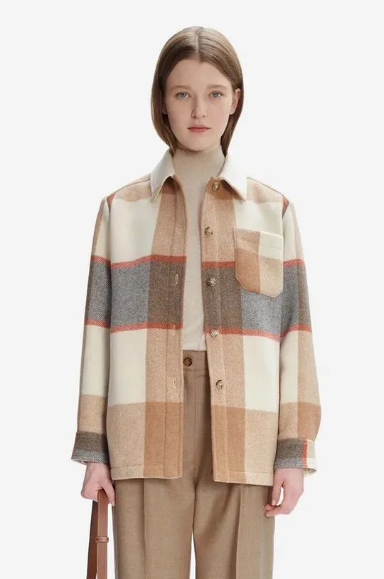 A.P.C. wool jacket Blouson Darlene beige color