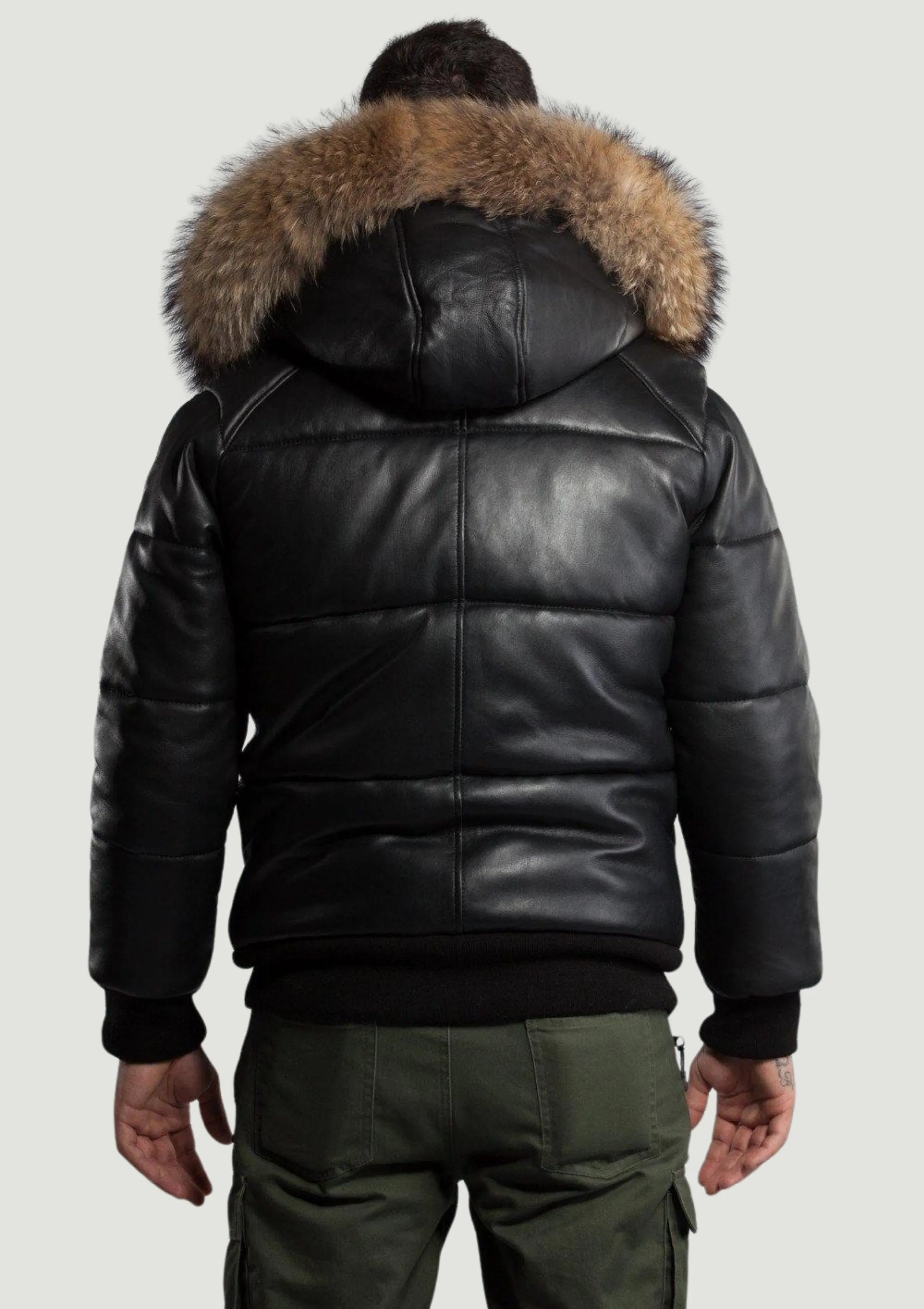 Arctic Leather Coat With Natural Fur