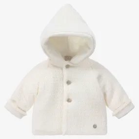 Baby Ivory Hooded Wool Jacket