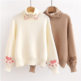 Bear Winter Turtle Neck Sweater SD00166