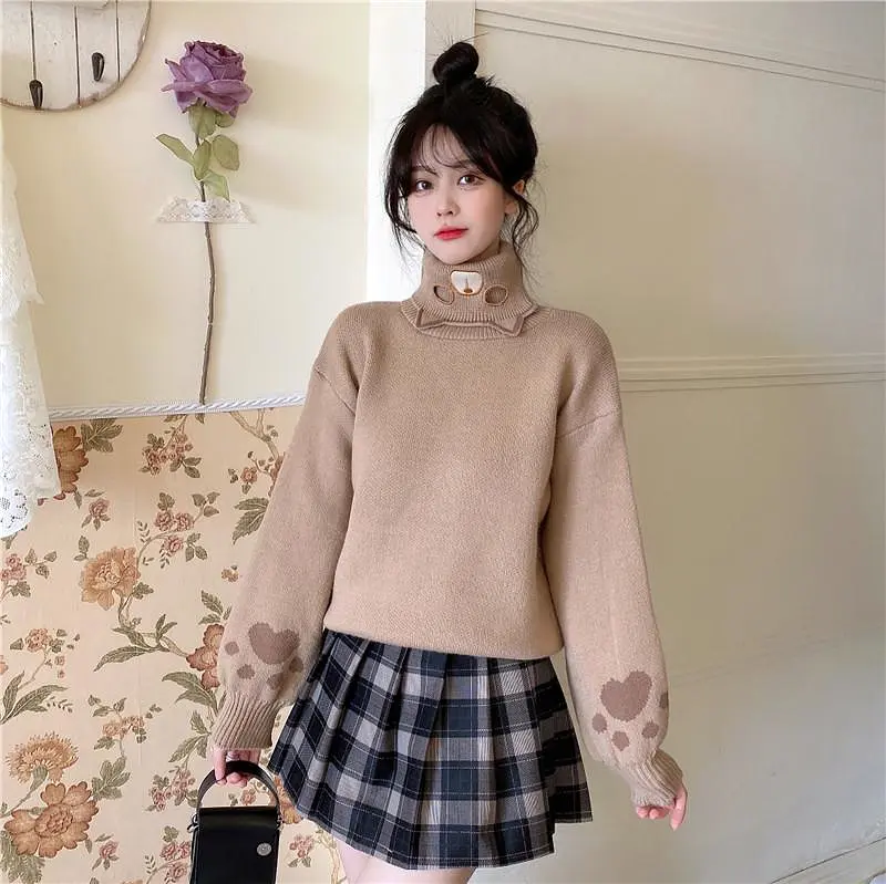 Bear Winter Turtle Neck Sweater SD00166