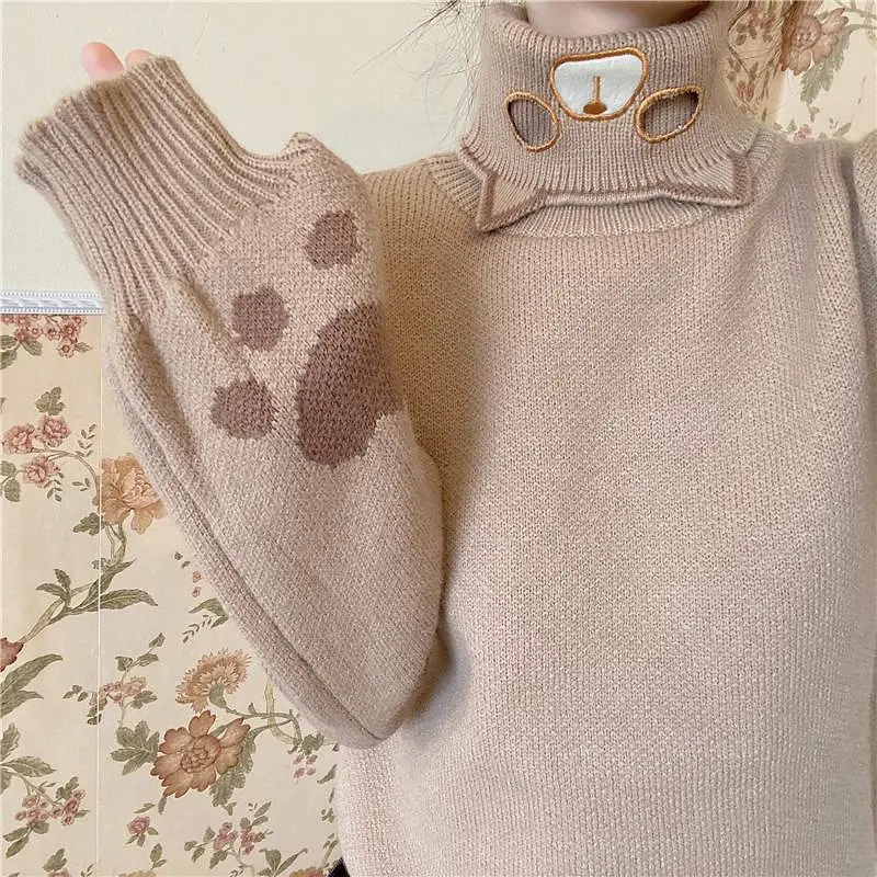 Bear Winter Turtle Neck Sweater SD00166