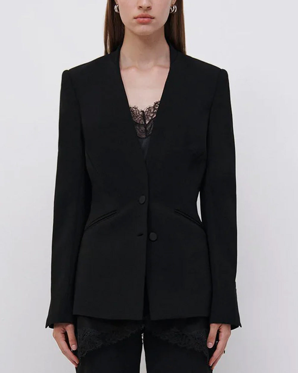 Black Allie Basque Blazer