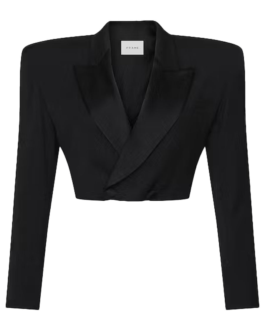 Black Crop Tux Blazer