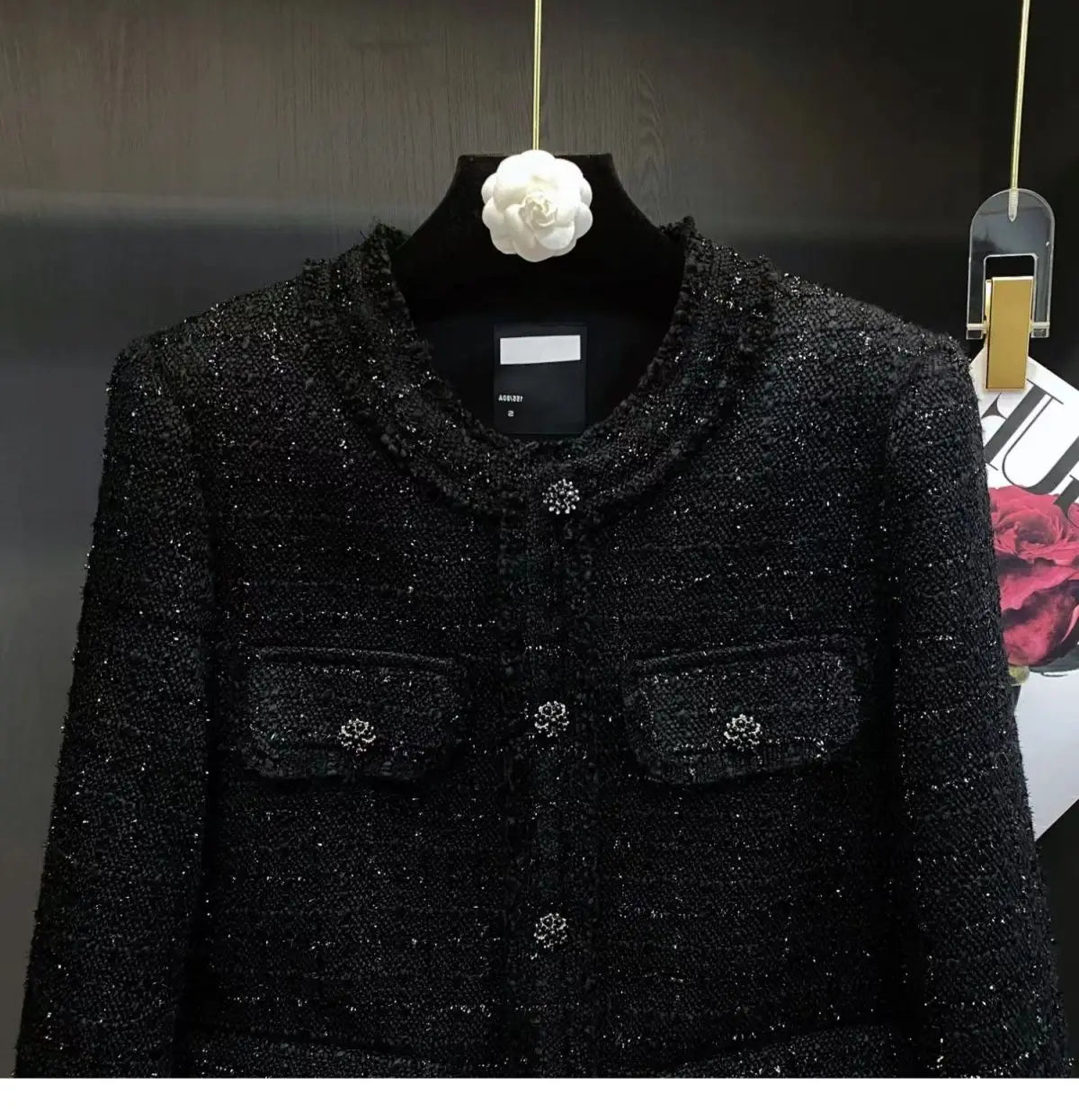 Black Tweed  Blazer - Autumn Winter 2024