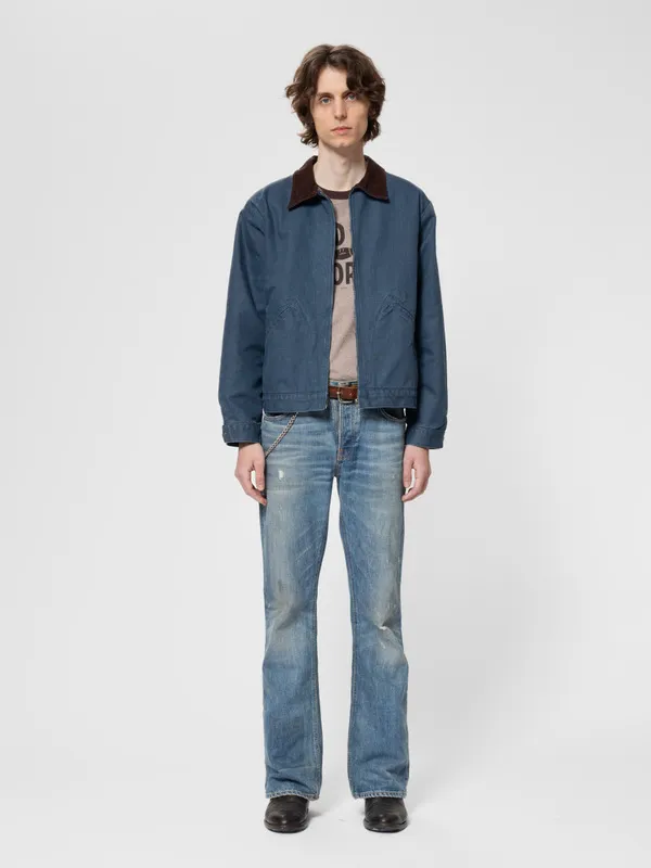 Blake Zip Jacket Canvas Blue