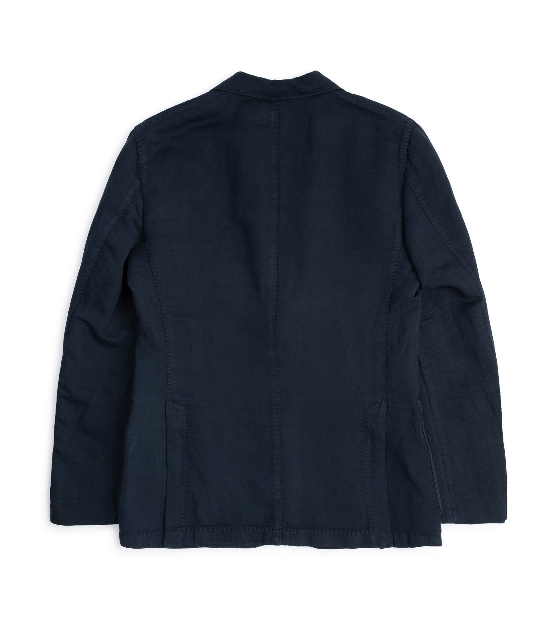 Boglioli Garment Dyed Cotton Linen K Jacket: Navy