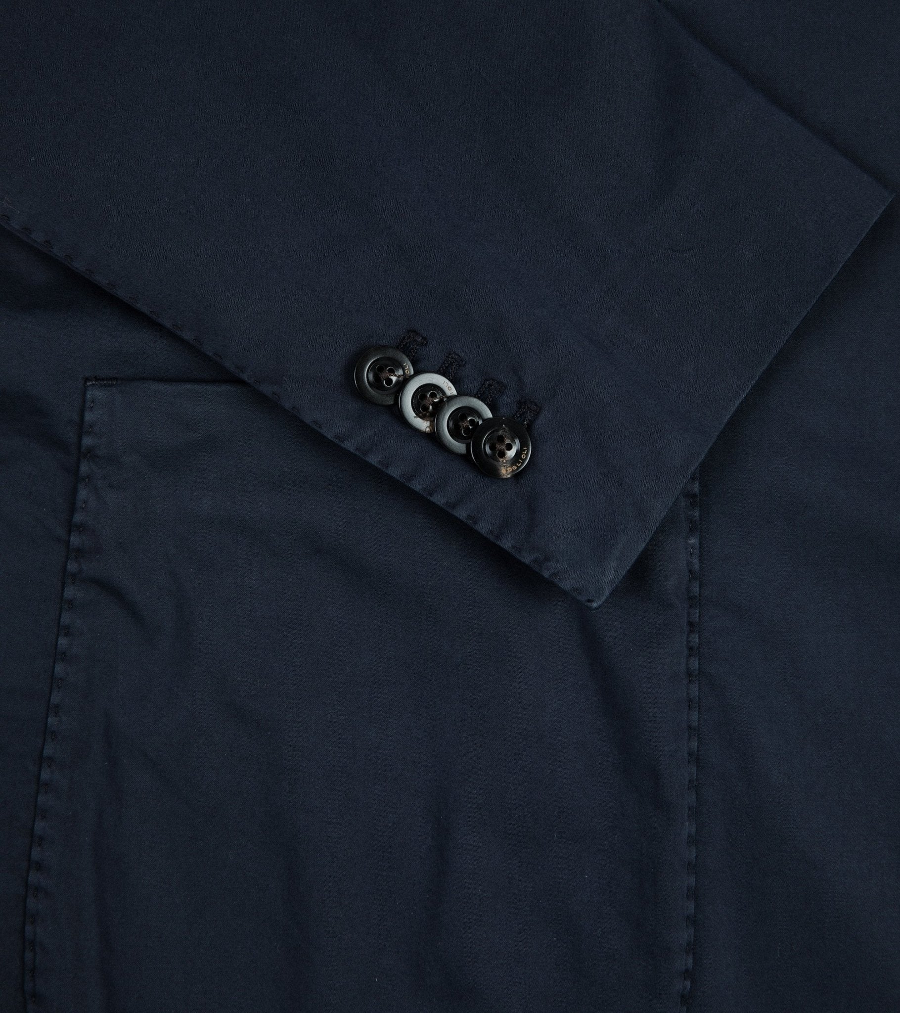 Boglioli Garment Dyed Cotton Linen K Jacket: Navy