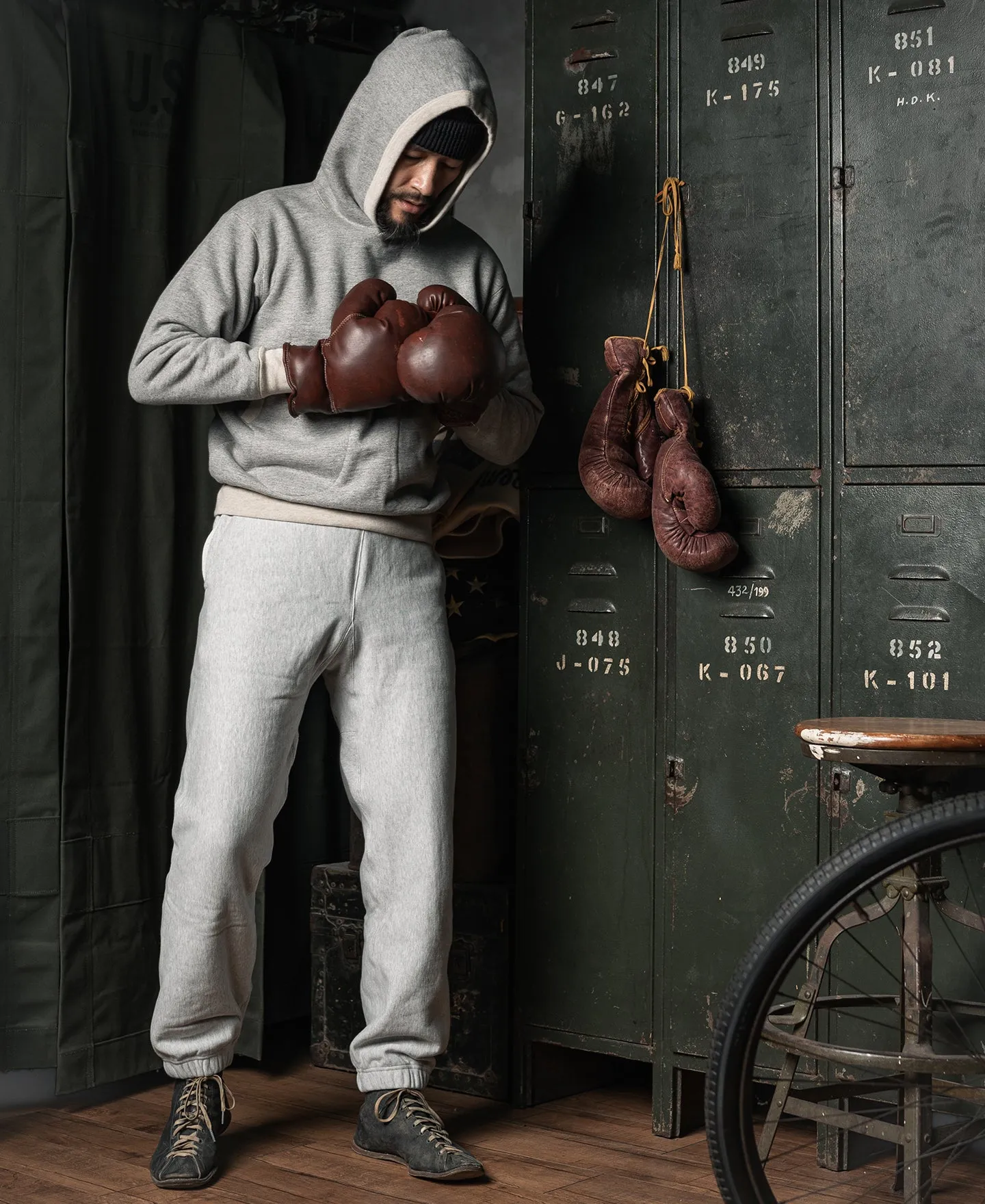 Boxing Glove Pocket Lock Hood Hoodie