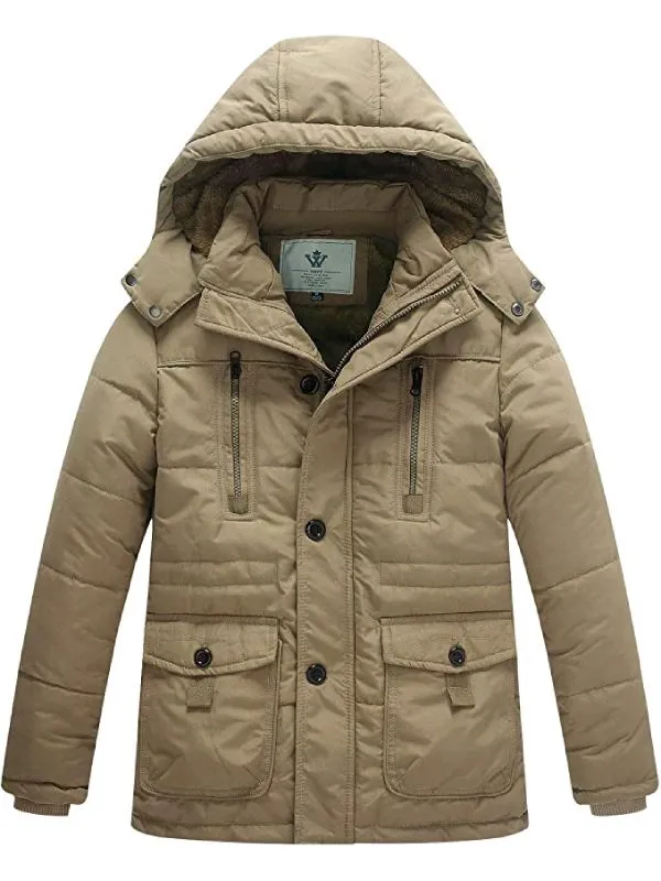 Boy's Winter Warm Padded Puffer Coat Thicken Parka Jacket