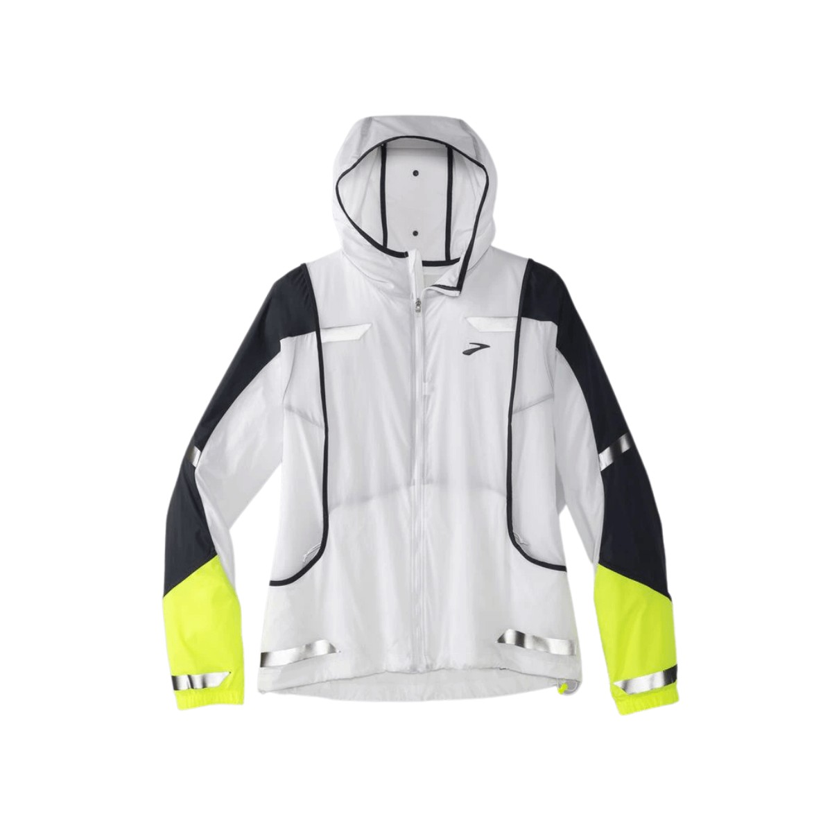 Brooks Run Visible Convertible Jacket White Woman