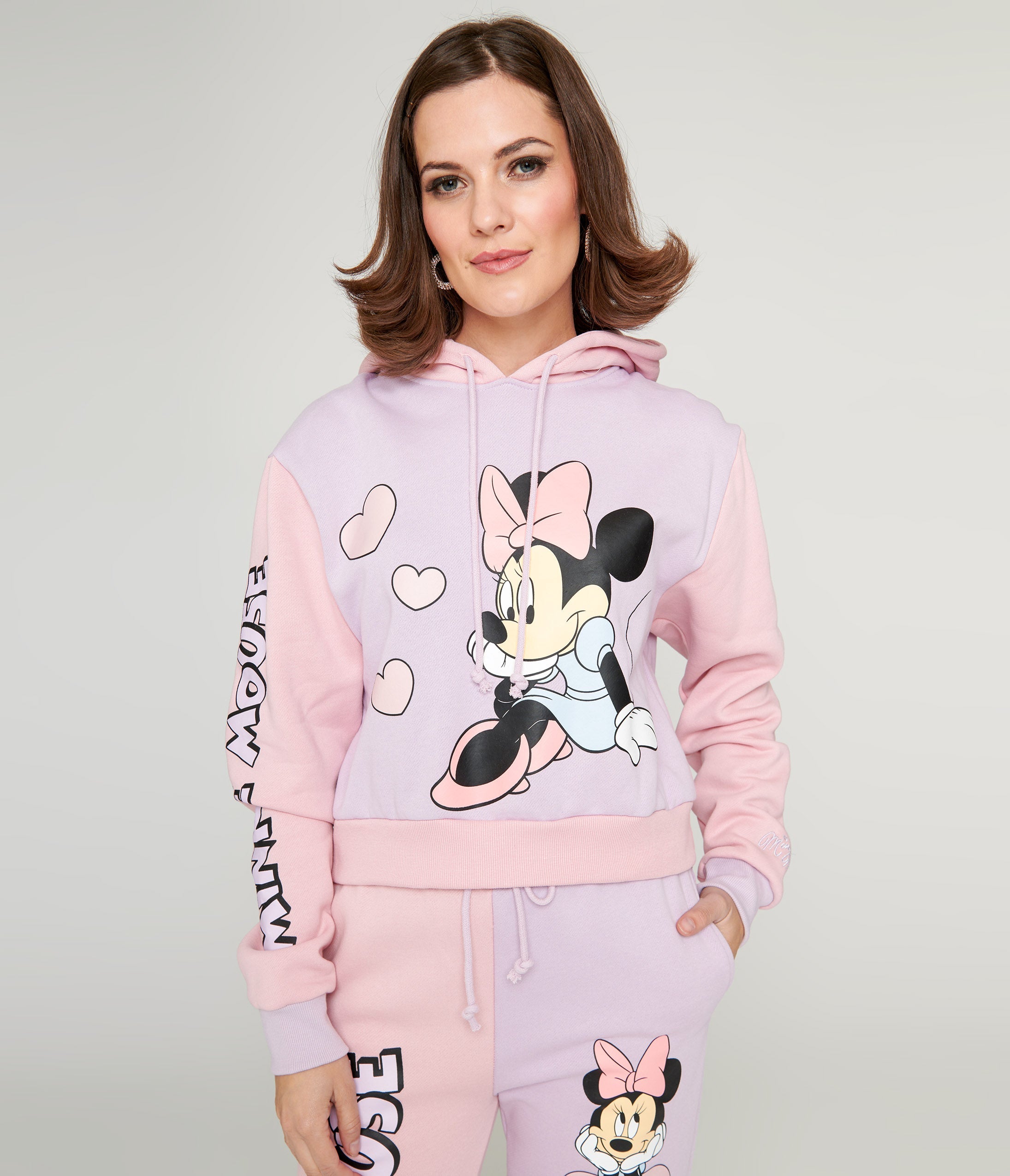 Cakeworthy Pink & Purple Color Block Minnie Mouse Hoodie