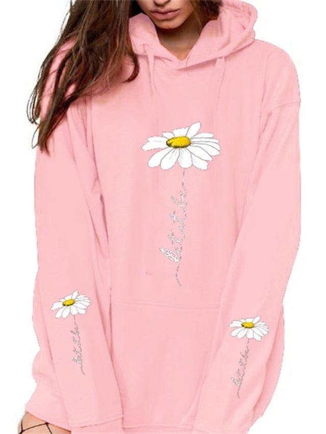 Casual Butterfly Graphic Women's Hoodie Sweatshirt