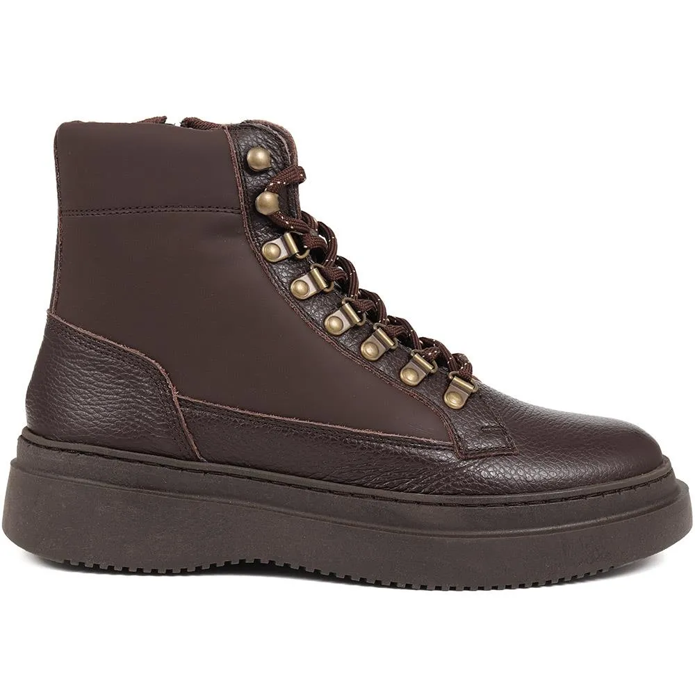 Chunky Leather Boots - DREXEL / 324 503