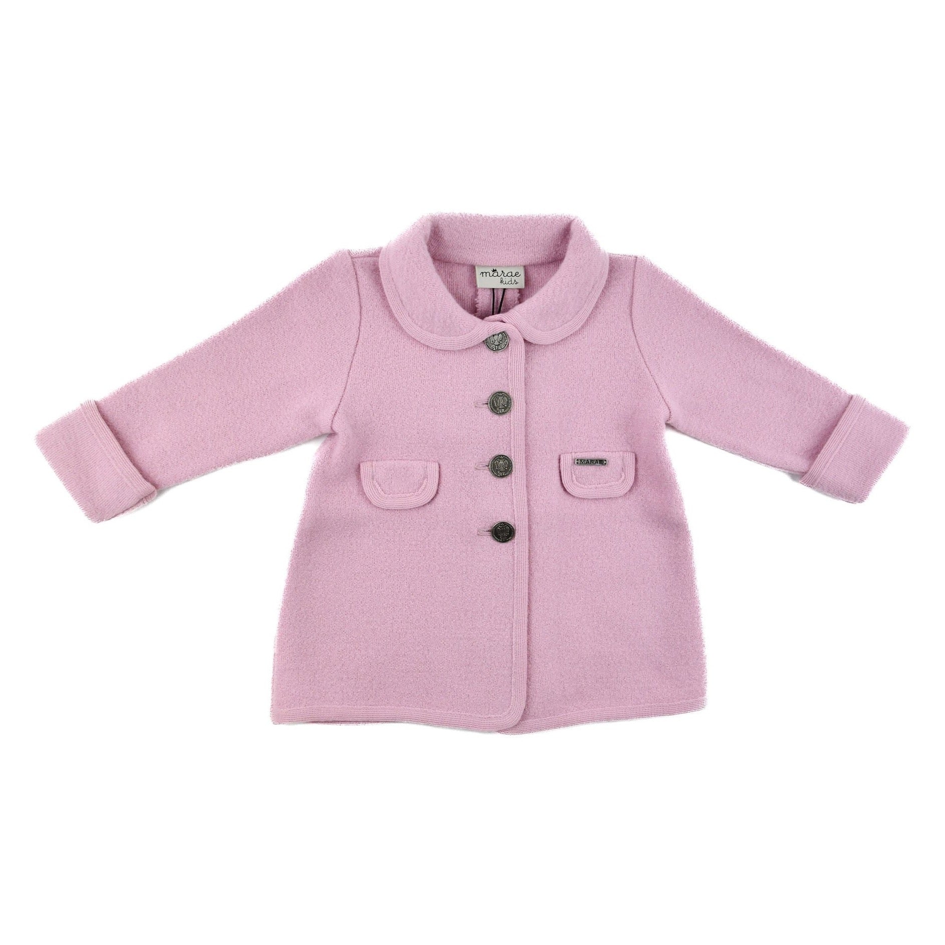 Classic Button Down Coat - Pink