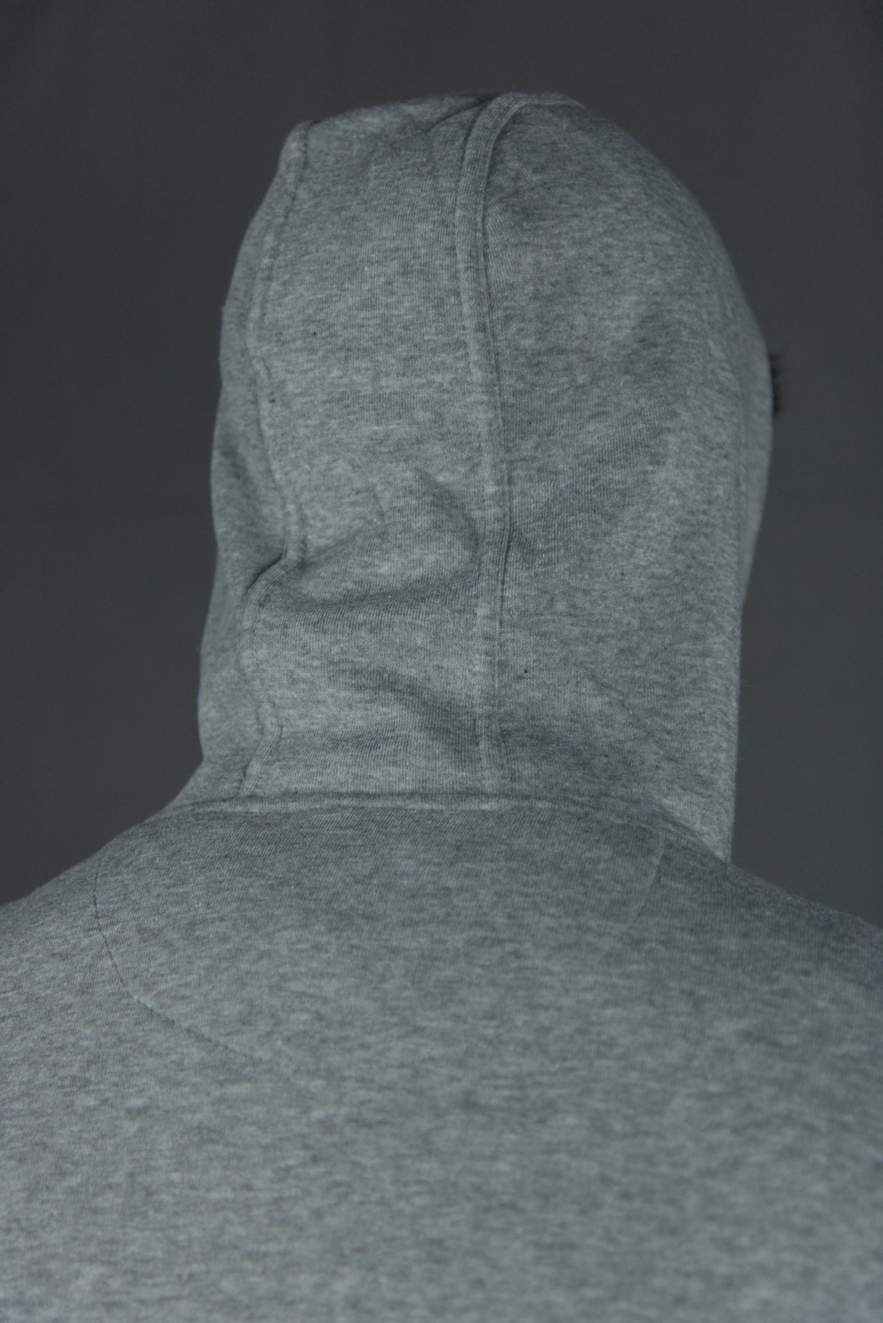 Classic Fleece Heather Gray Pullover Hoodie | Heather Grey Men's Basic Hooded Sweatshirt