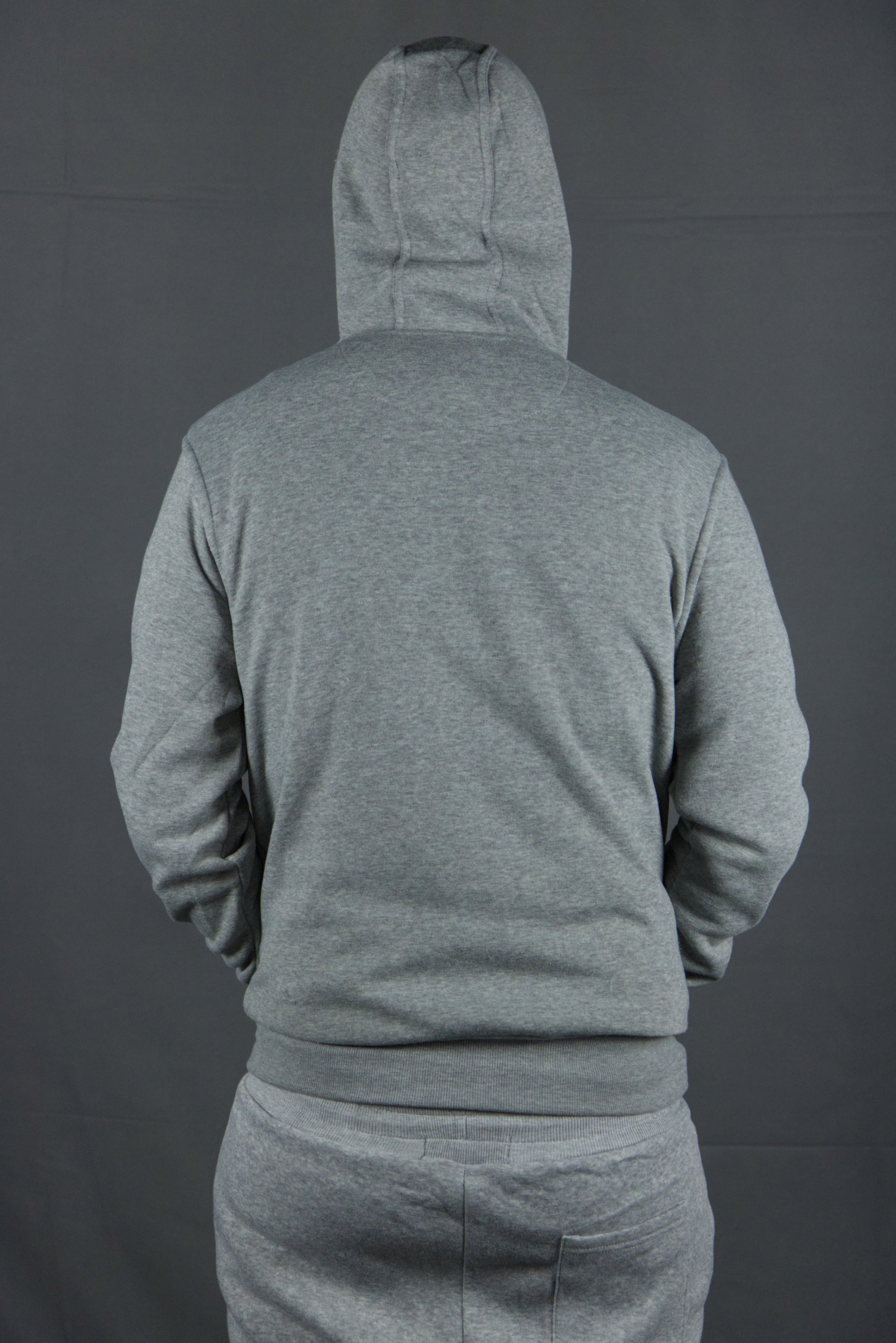 Classic Fleece Heather Gray Pullover Hoodie | Heather Grey Men's Basic Hooded Sweatshirt