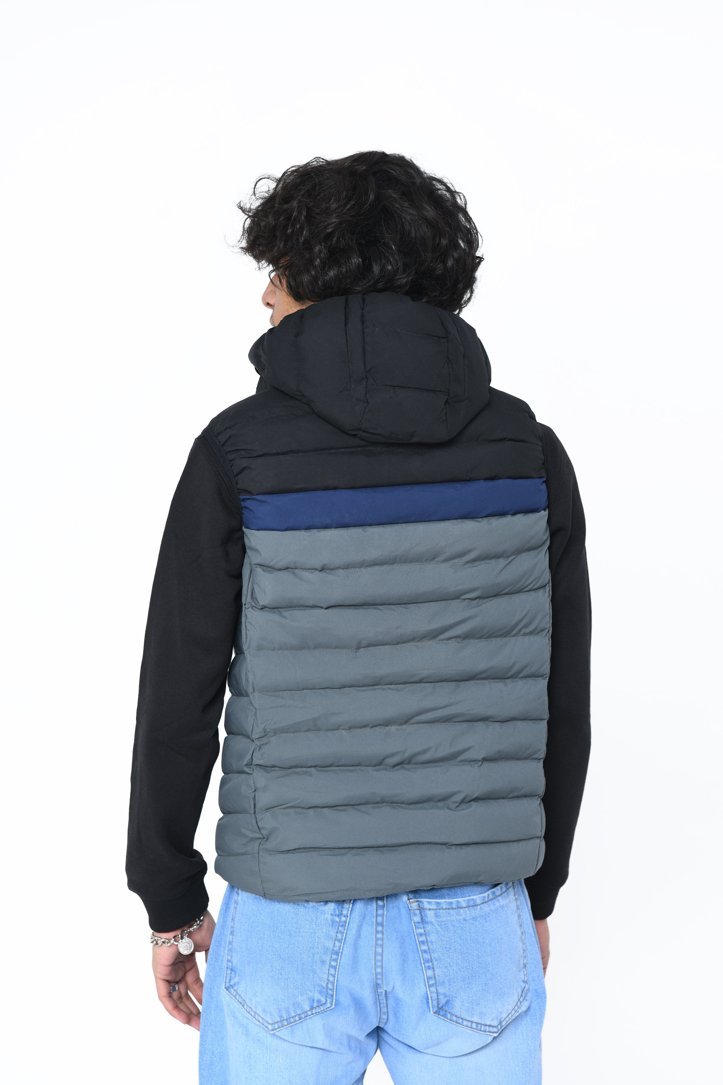 COLOR BLOCK PUFFER GILET