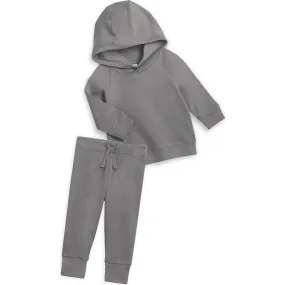 Colored Organics Organic Hoodie and Pant Set, Pewter