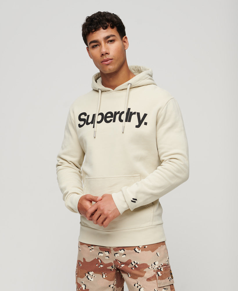 Core Logo Classic Hoodie | Pelican Beige