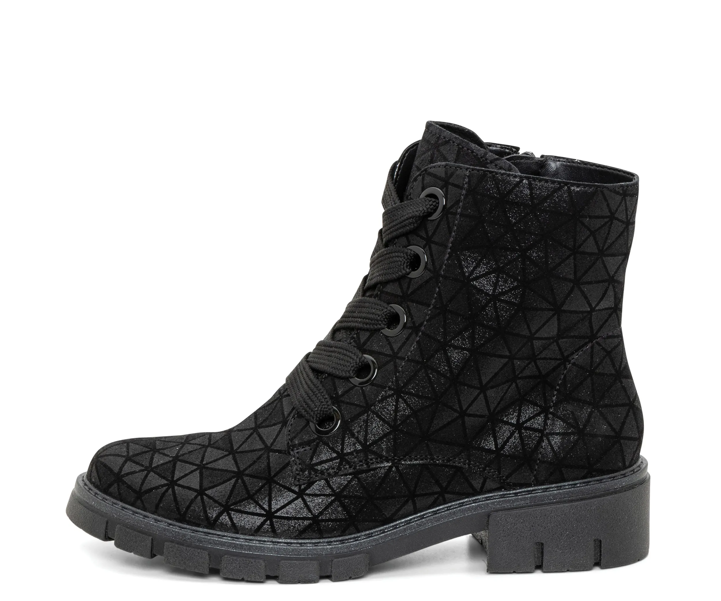 Debbie Women's Lug Sole Zip Boot - Black 13