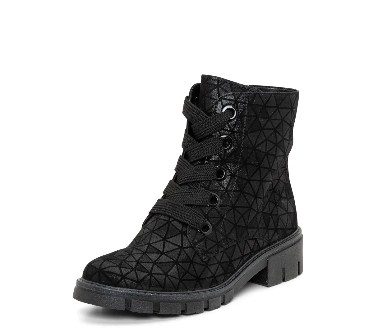 Debbie Women's Lug Sole Zip Boot - Black 13