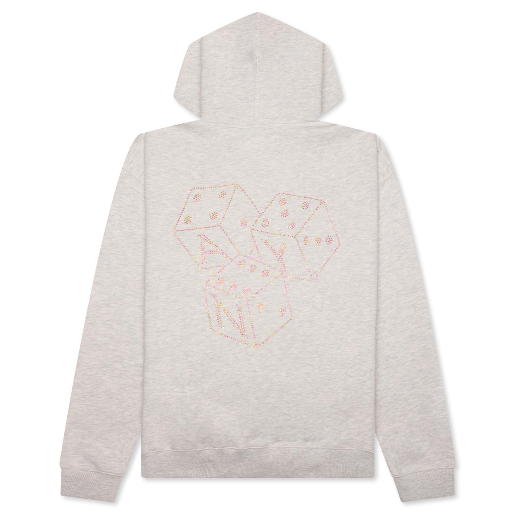 Dice Rhinestone Hoodie - Heather Grey