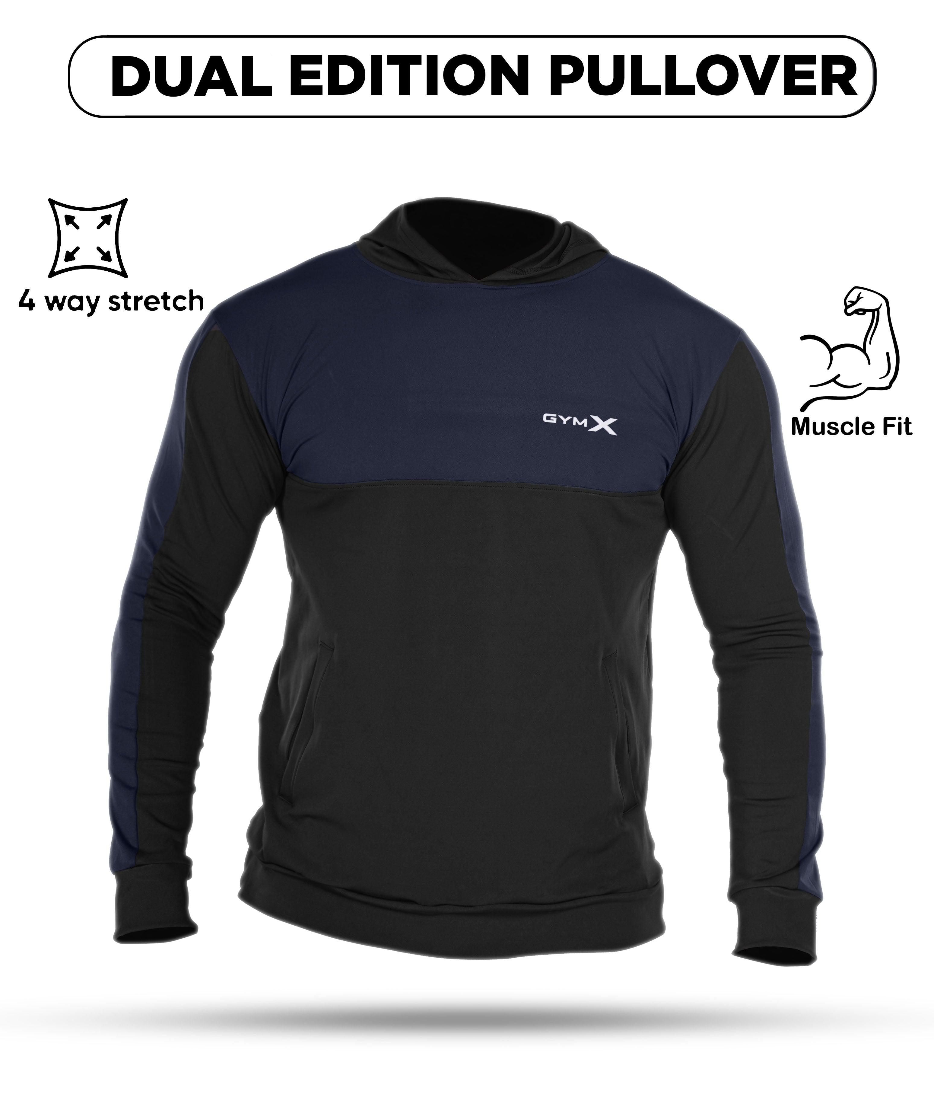 Dual Edition GymX Pullover: Navy Blue - Sale