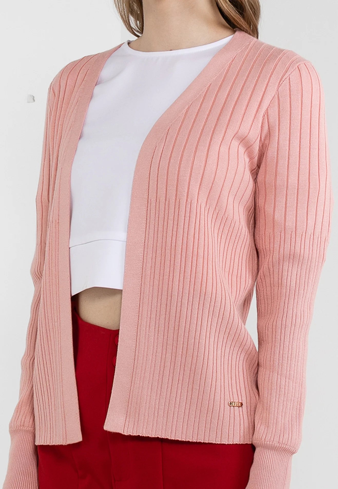 ELLE Apparel Basic Open Knit Cardigan