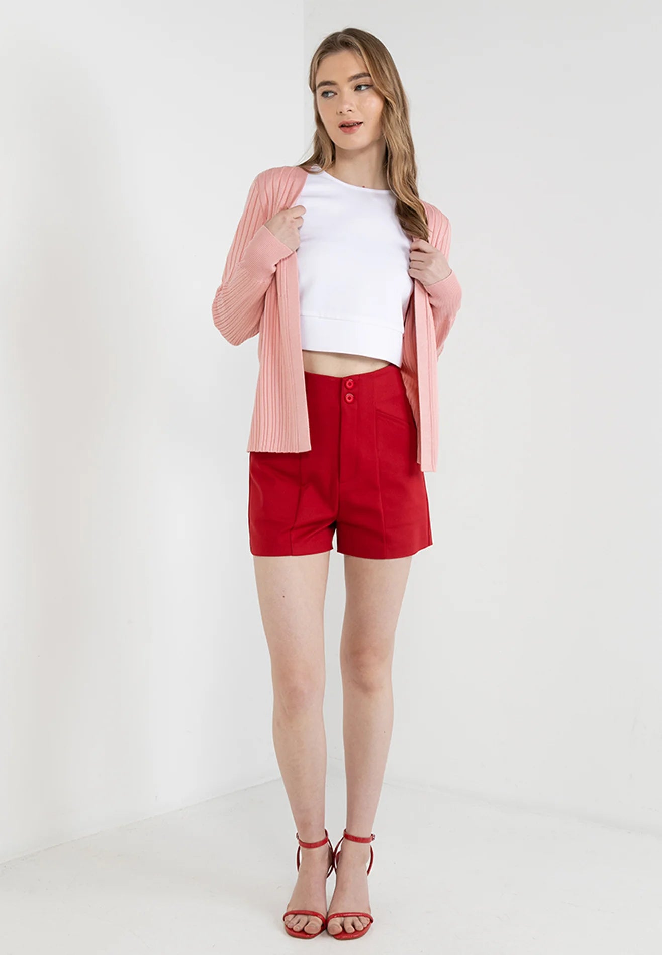 ELLE Apparel Basic Open Knit Cardigan