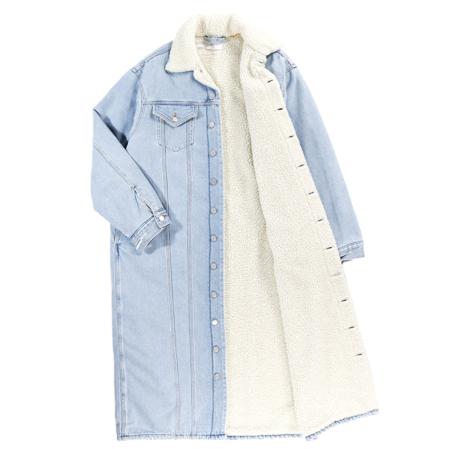 ERL LEVI'S SHERPA DENIM DUSTER