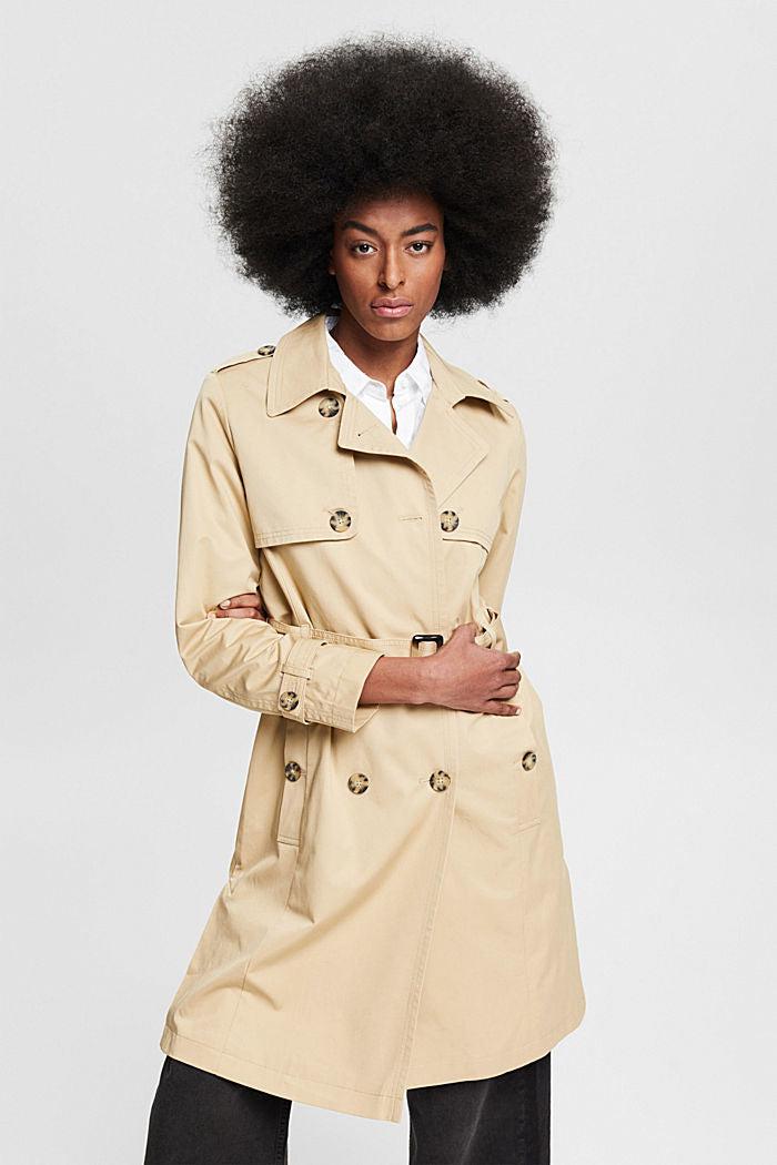 Esprit LLT Cotton Sateen Belted Trench