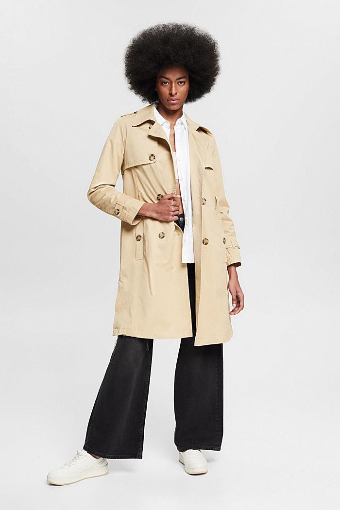 Esprit LLT Cotton Sateen Belted Trench