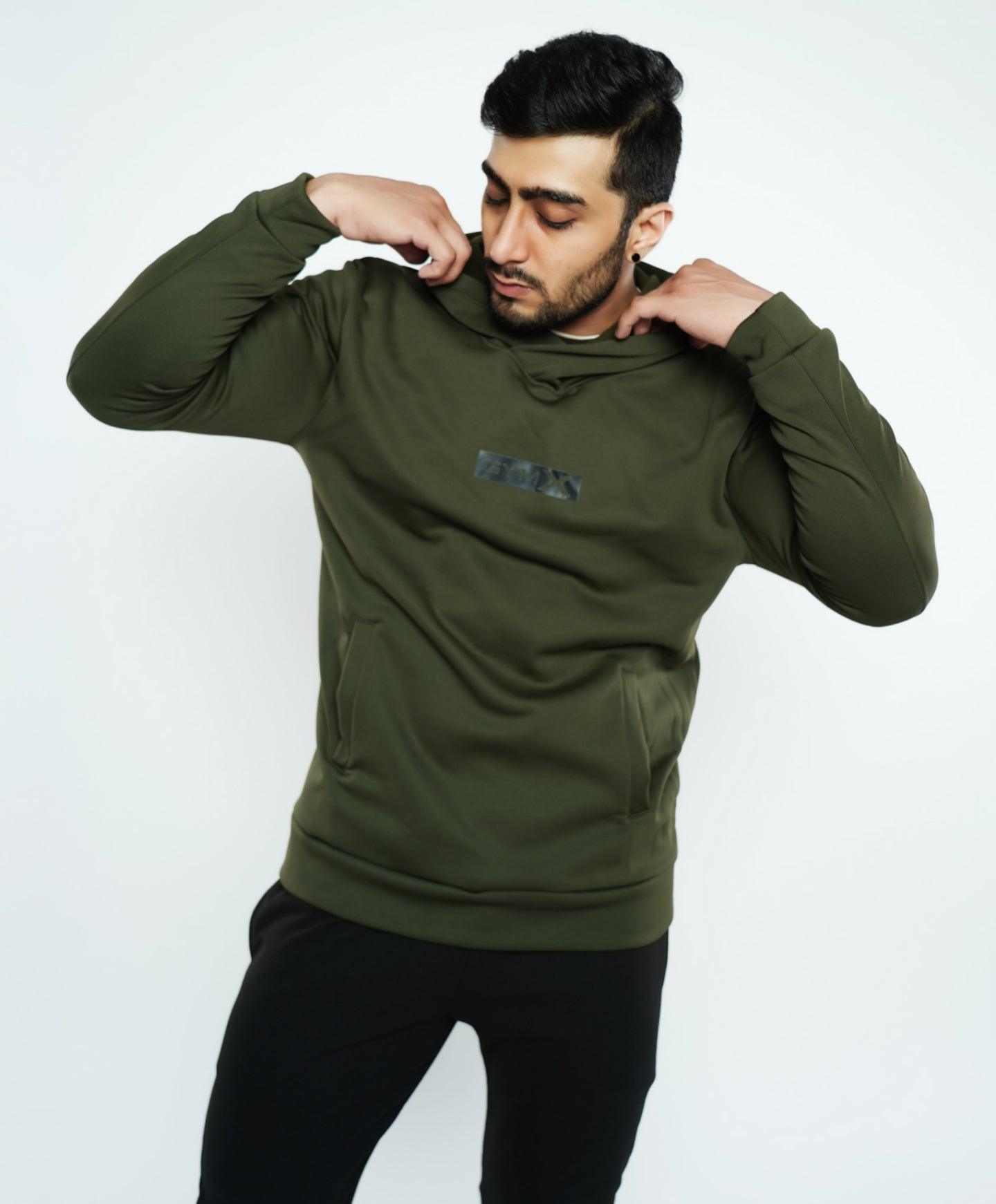 Fleece Tech Pullover- Olive Green - Sale