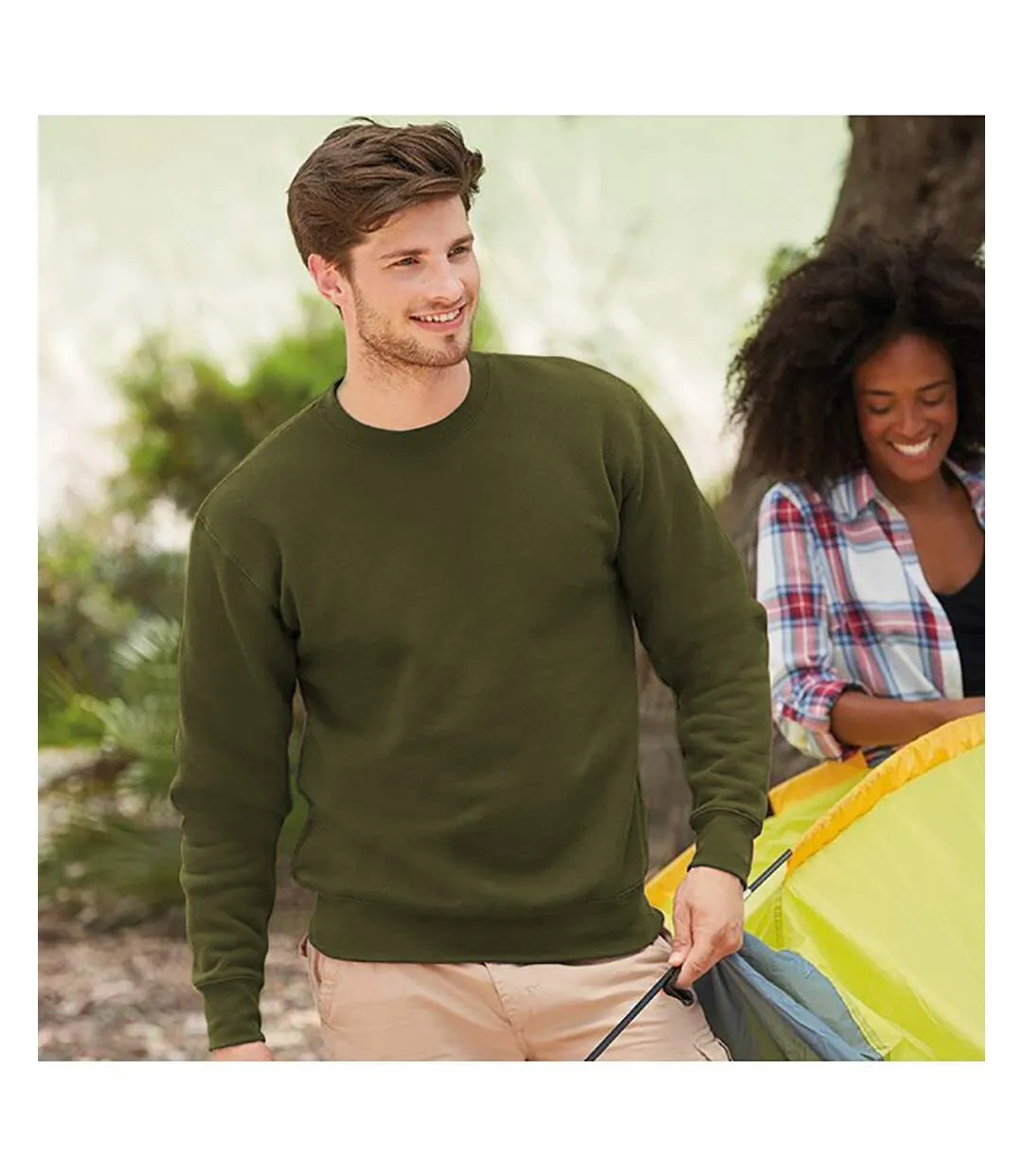 Fruit Of The Loom Unisex Premium 70/30 Set-In Sweatshirt (Classic Olive) - UTRW3159